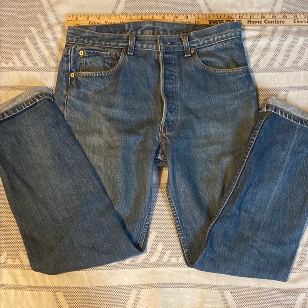 Blue Straight LEVI 501, Jeans with Timeless Appeal